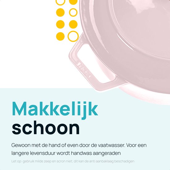 MOA Gusseisen-Kasserolle - 7,2L - Für alle Wärmequellen inkl. Induktion - Mit Deckel - Ø 30cm - Antihaftbeschichtung - Flieder