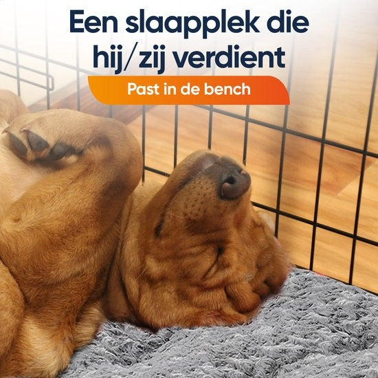 Happysnuts Hundekissen 90 x 60cm - Hundebett - Donut Hundebett - Flauschig - Grau - Waschbar