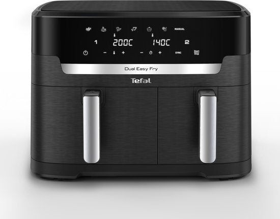 Tefal Easy Fry Dual XXL EY9428 – Doppel-Heißluftfritteuse XXL – 11 l – Einschübe 6,5 l & 4,5 l – 7 Programme – Für 8–10 Personen