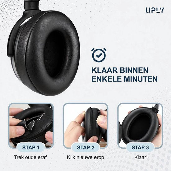 Ohrpolster-Set für Sony-Kopfhörer – WH-1000XM4-Ohrpolster – WH-1000XM4 – Kunstleder mit Memory-Schaum