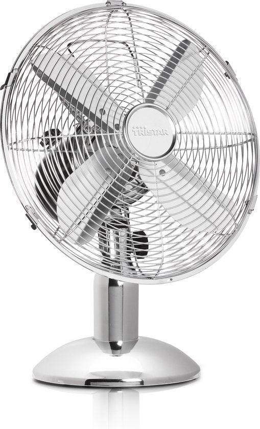 Tristar VE-5953 Tischventilator Chrom – Durchmesser 30 cm – Drei Geschwindigkeitsstufen