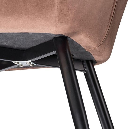 tectake - Stuhl - Esszimmerstuhl - Marilyn Samtoptik schwarz/braun - 403661