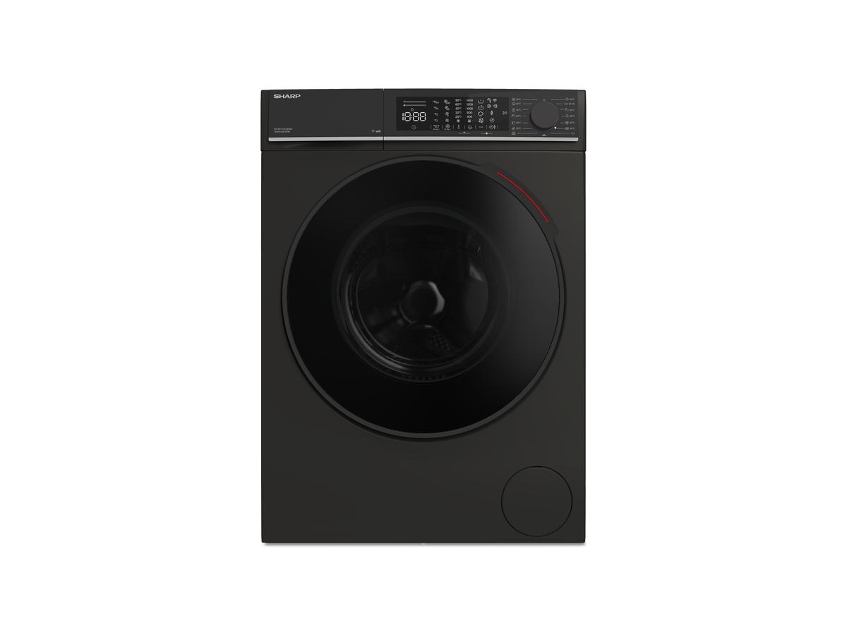 Sharp Waschmaschine ESNFL014CBNA2CB – 10 kg – Energieeffizienzklasse A – Mattschwarz