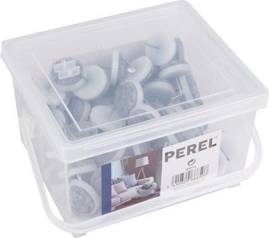 Perel Filzgleiter mit Nagel, Bodenschoner, Ø 24 mm, 80 Stück,