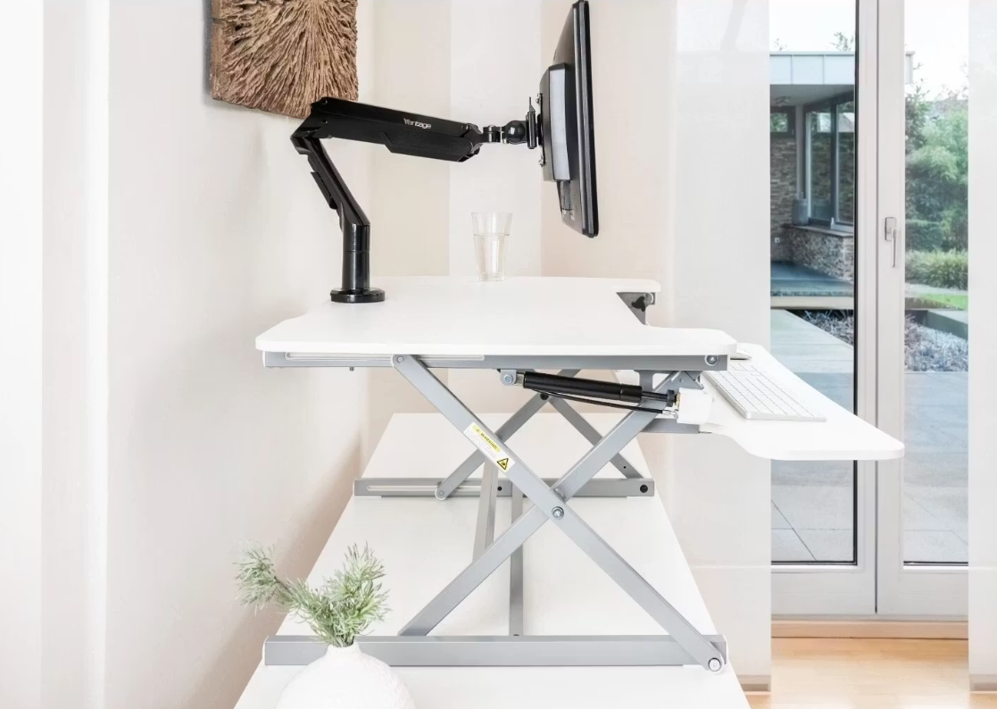 Vantage Flexdesk PC-Arbeitsplatz - Sitz-/Stehpult-Konverter - 89 x 59 cm - Verstellbar 14-50 cm