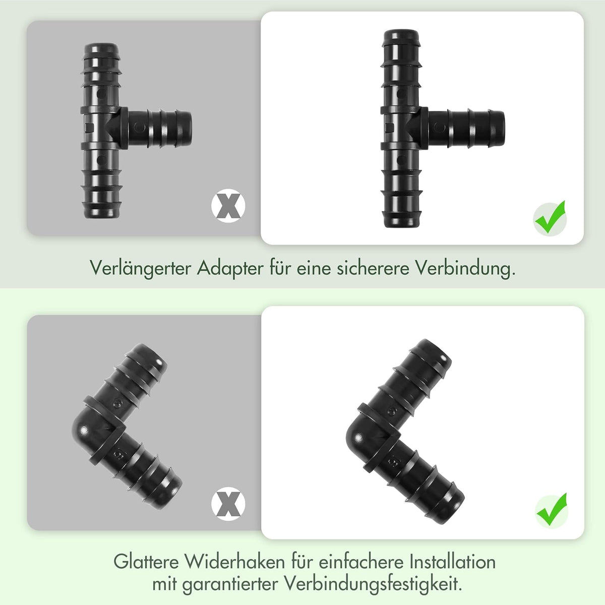 Yaheetech Tropfschlauch 50 m – 16 mm, mit Anschlussset für die Gartenbewässerung