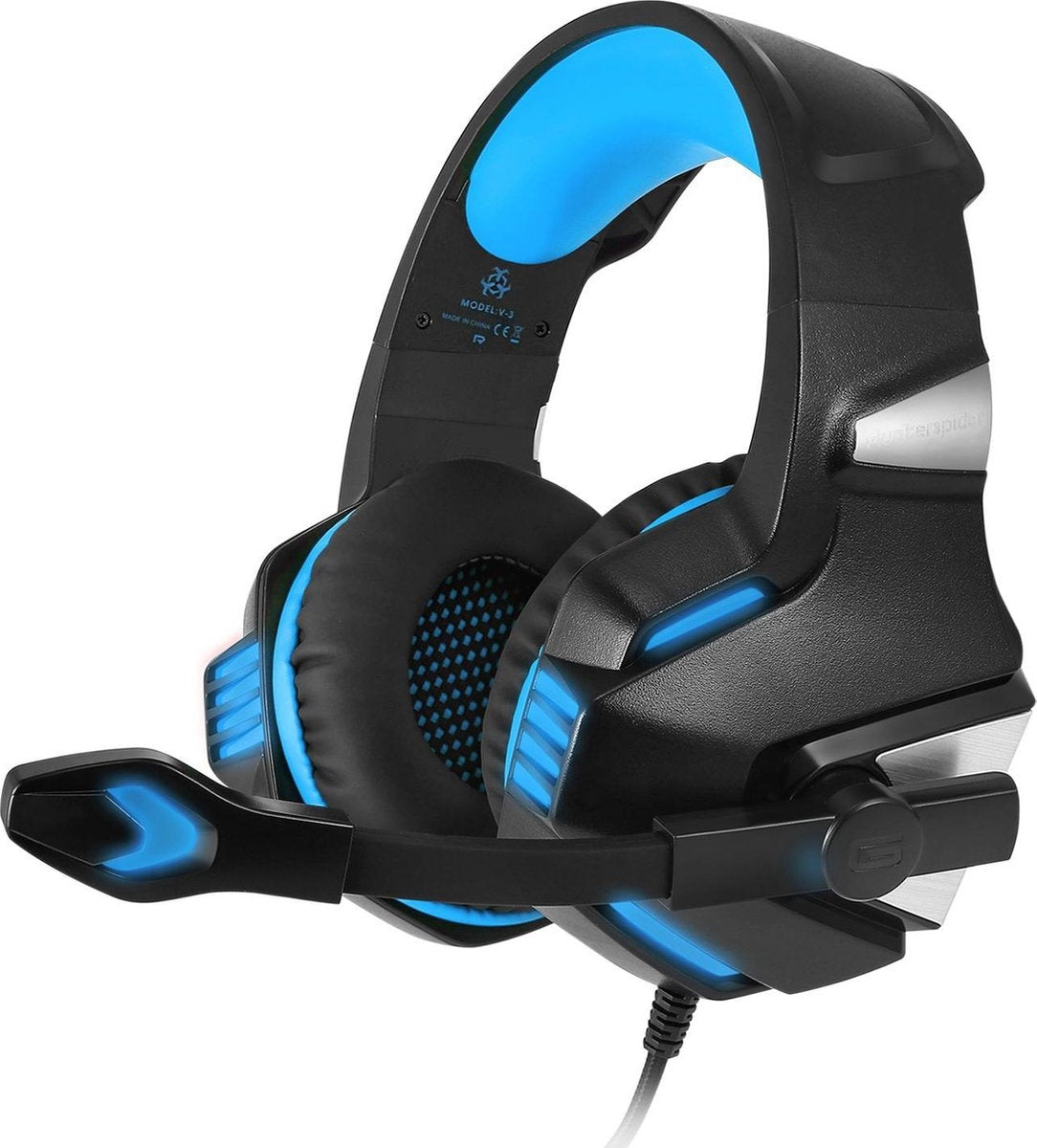Hunterspider V3 Gaming-Headset - Schwarz/Blau - Geeignet für PS4, Xbox One & Windows