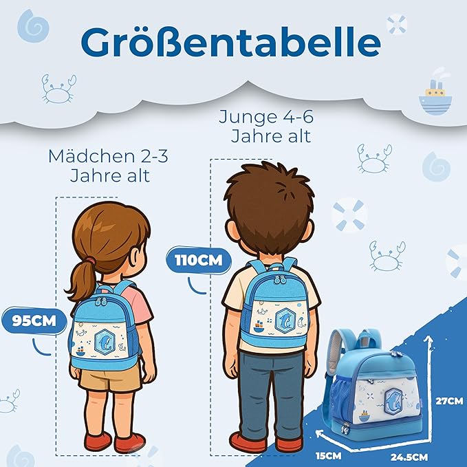 REISERACKER Kinderrucksack Adventure blau