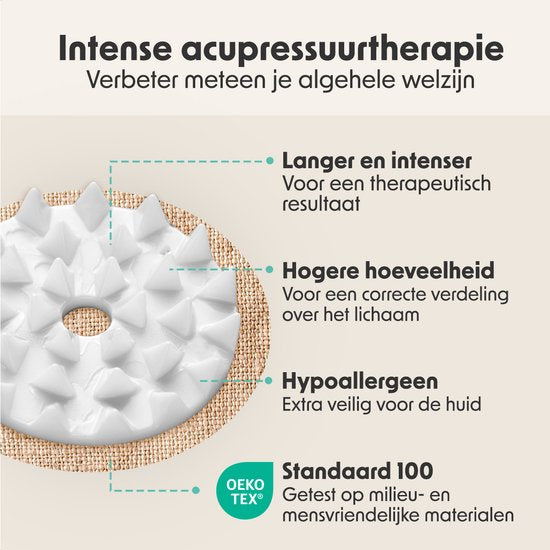 Akupressurmatte - Eco - Natur/Weiß