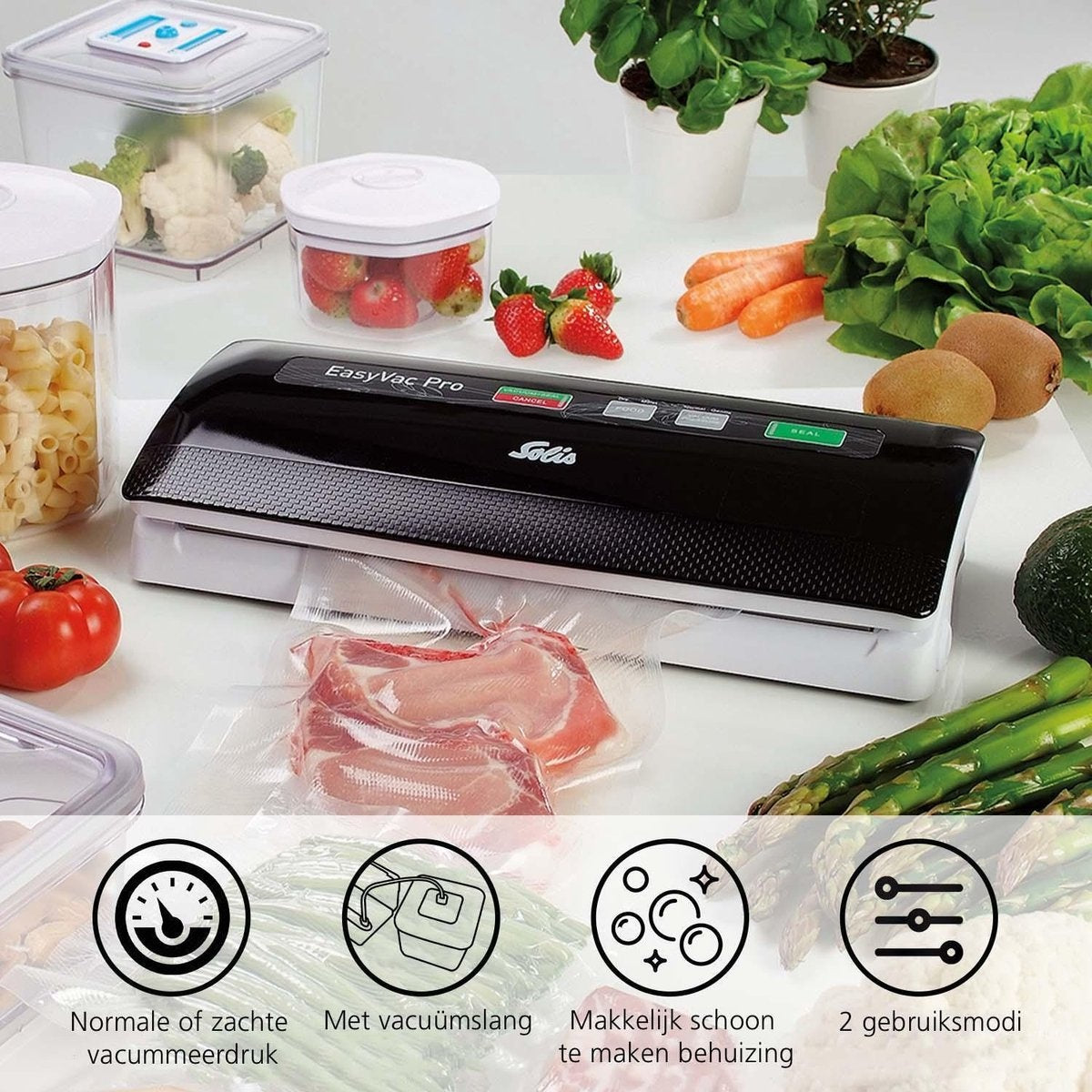 Solis Vac Pro 569 Vakuumiergerät - Vakuumiergerät mit Schlauchanschluss - Schwarz/Grau