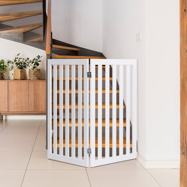 Coast Barrier Dogs 89 cm hoch 4 Panels Sicherheit Zaun Holz Kind faltbar (Weiß Erweiterung)