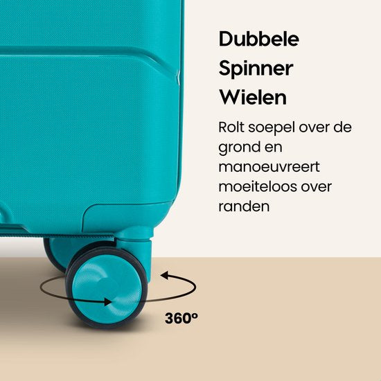 SKYCASES Urban Adventurer - Großer Reisekoffer - Zahlenschloss - 49x30x75cm - 110L - Reisekoffer mit Kofferschloss - Spinner-Räder - Grün