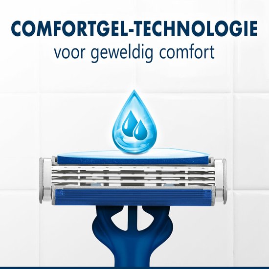 Gillette – Blue III Smooth – Einwegrasierklingen – Komfort und Schutz – 12 Rasierklingen