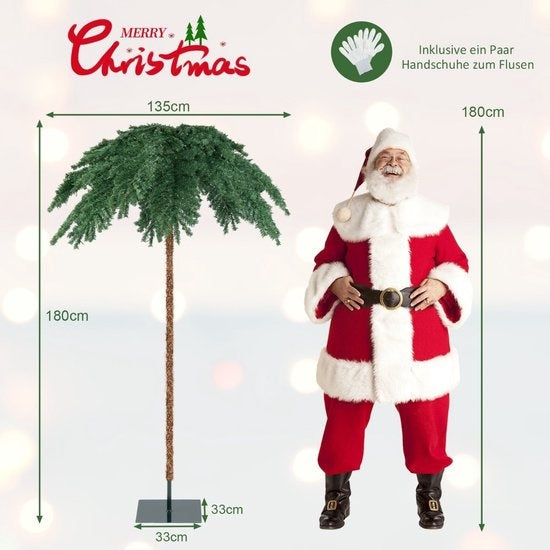 Coast Weihnachtsbaum Weihnachtspalme MIT 250 warmweißen LED-Lichtern - 813 Zweige - 180 cm