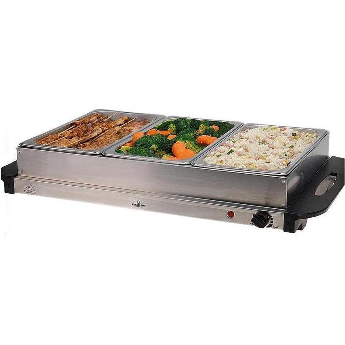 Buffetwärmer Heizplatte - 300W - 53 x 35 x 10cm - Edelstahl