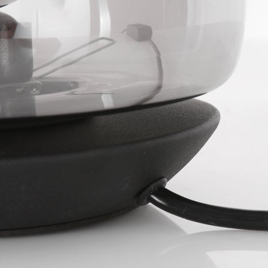 Steinhauer Tischlampe Ancilla – schwarz – Metall – 17 cm – G9-Fassung – 3104ZW