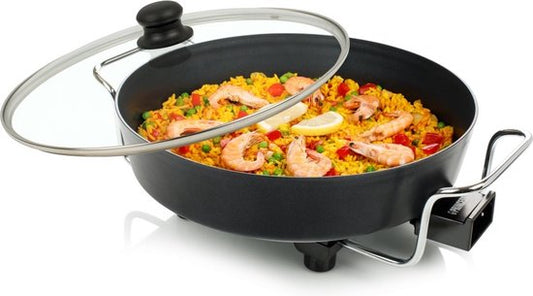 Princess 162367 XL Snackpfanne – Elektrische Snackpfanne – Mit Deckel – Einstellbarer Thermostat – 1800 W – Leistungsstarkes Doppelheizelement – Groß – 5,4 Liter – 1,5 Meter langes Kabel