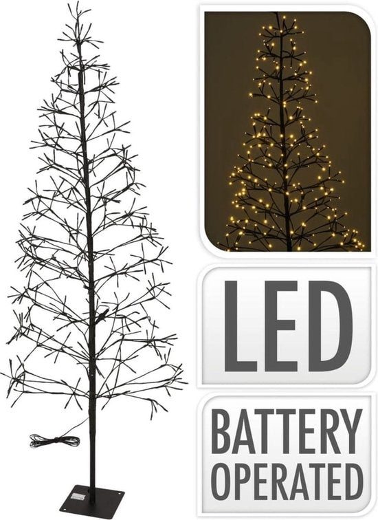 Nampook Weihnachtsbaum mit 400 LED - 180cm - Für drinnen UND draußen - Warmweiß