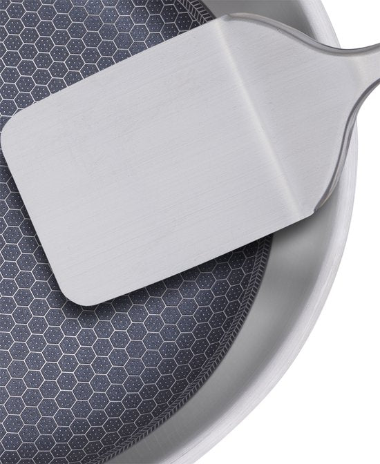 Resto Altair Bratpfanne - Ø24 cm - Dreischicht-Edelstahl - Wabenförmige Antihaftbeschichtung - Induktion - Backofenfest