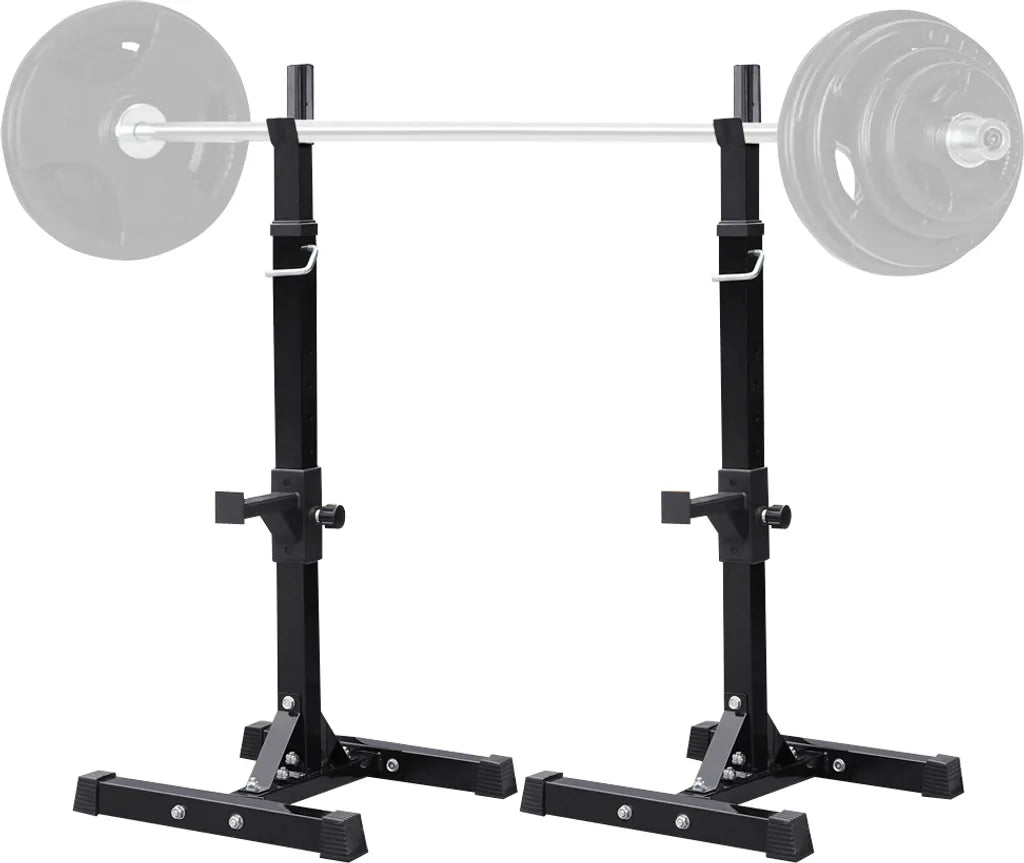 Yaheetech Halter Stand Set - Verstellbares Squat Rack - Fitness Rack für Krafttraining - 54.5 x 50.5 x 114-179 cm - Schwarz