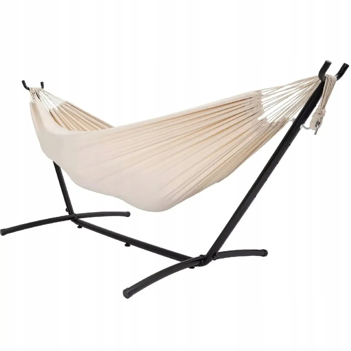 WOLTU Hängematte – 280 x 150 cm – Metallgestell – Freistehend – Beige