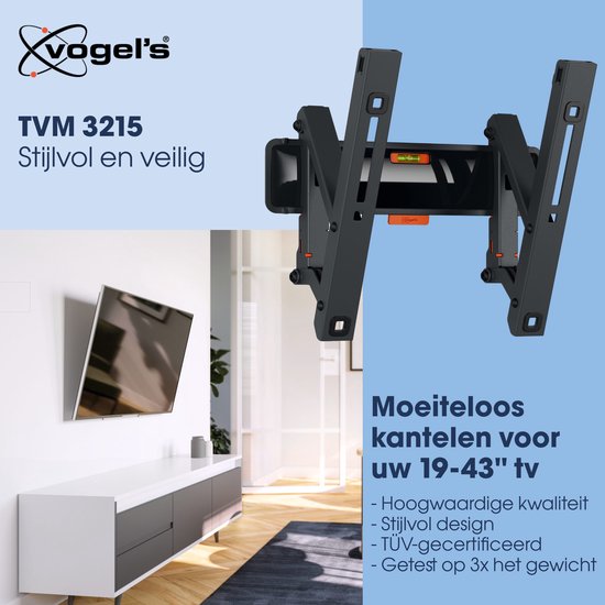 Vogel's COMFORT TVM 3215 | Neigbare TV-Halterung | 19–43" | max. 15 kg | VESA 200×200