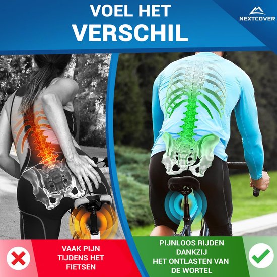 NEXTCOVER® Federsattelstütze - Das Original - Sattelstütze - 31.6 mm Durchmesser - Comfort-Spring Technologie - Mit Federung - Schwarz