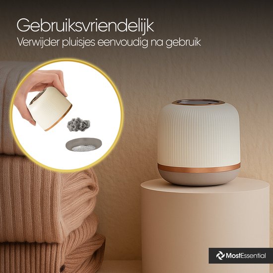 MostEssential Premium Elektro-Fusselentferner LR06 - Fusselentferner - USB-C Schnellladefunktion - Kabellos - Classic Edition