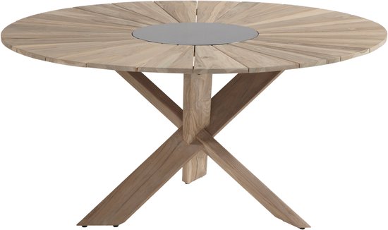 Hartman Provence Runder Gartentisch 150 cm – Natur-Teakholz
