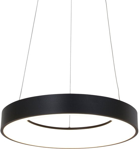 Steinhauer Ringlede Hängeleuchte – rund – verstellbar – 48 cm – schwarz