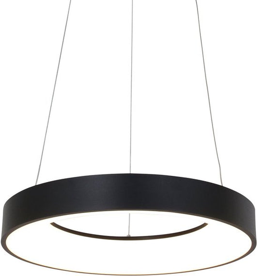 Steinhauer Ringlede Hängeleuchte – rund – verstellbar – 48 cm – schwarz