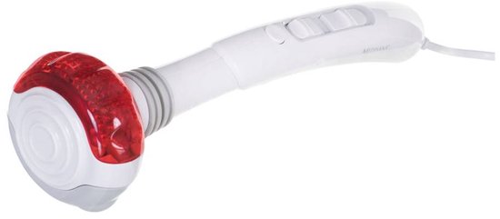 Medisana – HM 886 – Handmassagegerät – Wärme/Rotlicht – 5 Aufsätze – weiß
