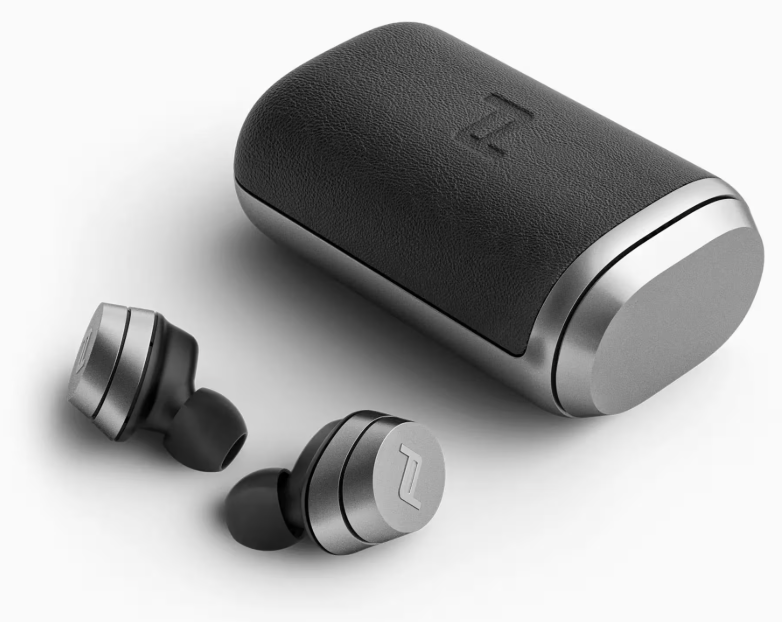 Porsche Design kabellose In-Ear-Bluetooth-5.0-Ohrhörer, grau – Premium-Designer-Ladeetui