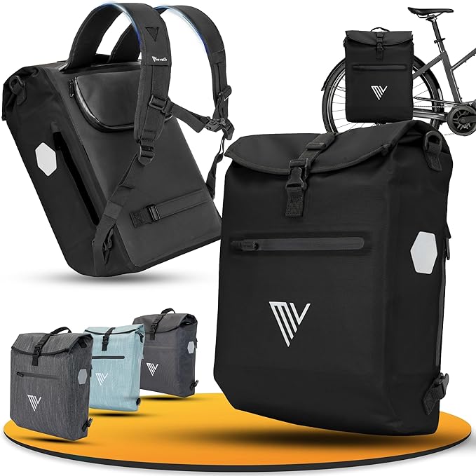 MIVELO Gepäckträgertasche - 3-in-1 - Rucksack - Gepäckträgertasche - Wasserdicht - Laptopfach - 20L