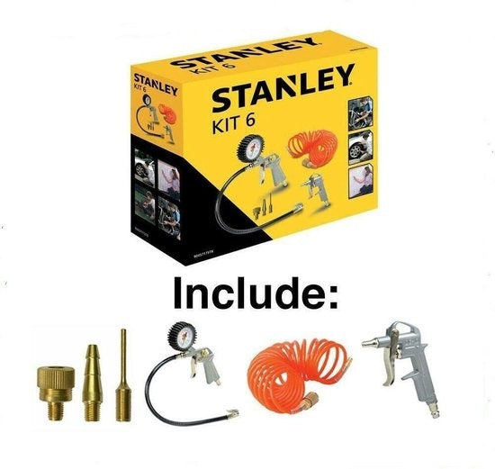 Stanley - Druckluftwerkzeugsatz - 6 Teile.