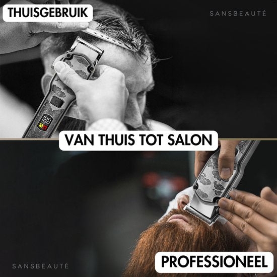Professionelle kabellose 5-in-1 Haarschneidemaschine - Sansbeauté - Haarschneider Herrenkopfhaar - Cheveux Hair - Haartrimmer - Friseur Haar Maschine - Haarschneider - Trimmer Bart - Barbe Haarschneider - Friseur Buddha Trimmer - Barber Set - Barber Set