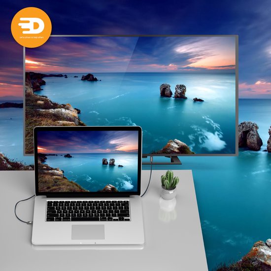 HDMI-Kabel 2.1 - Ultra HD High Speed - HDMI zu HDMI - Geeignet für Xbox Series X & PS5 - 2 Meter - Nylon - Grau