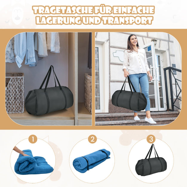 Coast Bodenmatratze - Mikrofaser & Polyester - Inkl. Tragetasche - 140 x 200cm - Blau