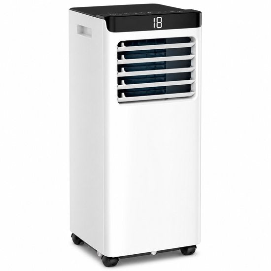 Erikssøn Mobile Klimaanlage – 10.000 BTU – inkl. Fensterdichtungsset – bis zu 30 m² – 4-in-1 – Klimaanlage – Ventilator – Luftentfeuchter – Weiß