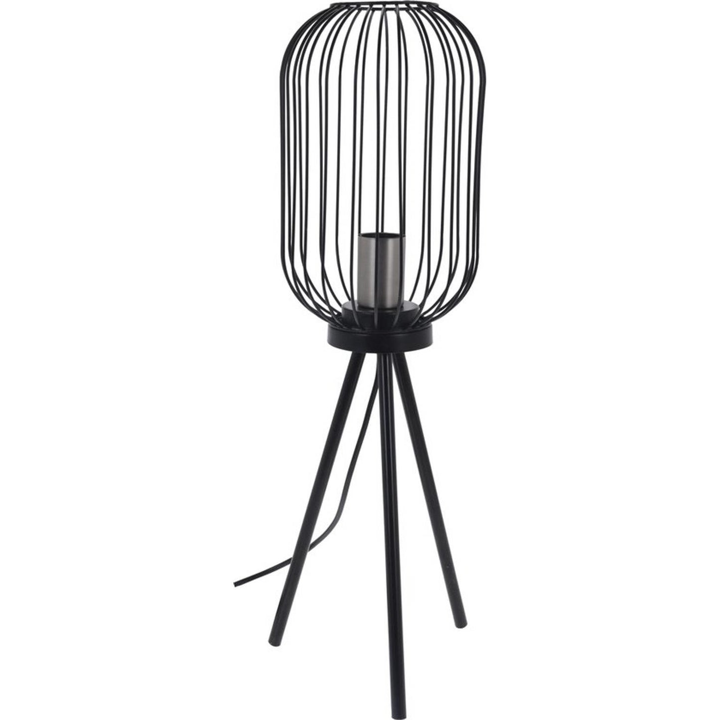 Art Deco dekorative Stehleuchte schwarz- modern-industriell- 60cm hoch