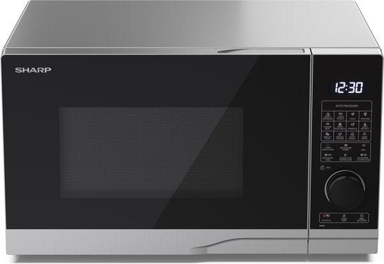 Sharp YC-PC254AE-S Kombi-Mikrowelle mit Grill und Heißluftofen – 900 W – 25 Liter – silber