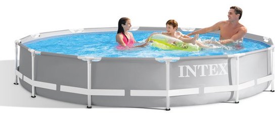Intex Prism Frame-Schwimmbecken – rundes Modell – 366 x 76 cm – blau