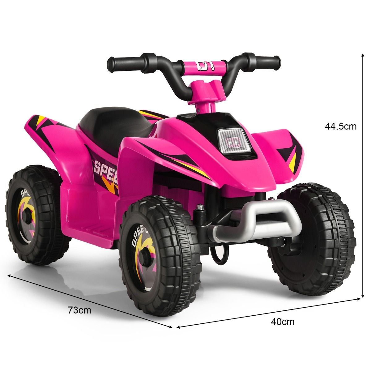 Coast Kinderwagen Mini Electroquad 6 V Batteriebetriebenes Quad 2,8-4,6 km/h Pink Pink