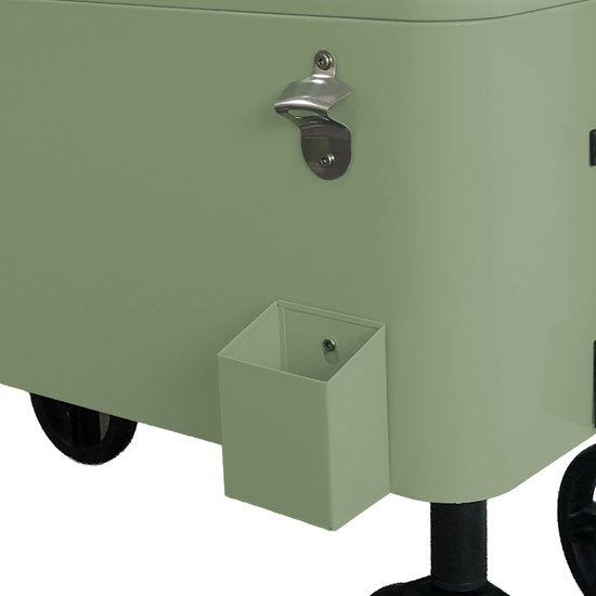 AXI Cooler Go Handwagen in Grün – Handwagen – Kühlbox mit Rädern – 76 l Fassungsvermögen – Kühlbox mit Ablasshahn