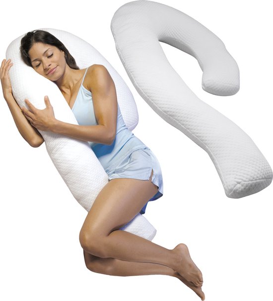 Dreamolino Swan – 2 Stuck – ergonomisches Kissen für Seitenschläfer – 7-in-1-Komfortkissen – stützt und wirkt stabilisierend – Schwangerschaftskissen – Stillkissen – atmungsaktives Körperkissen