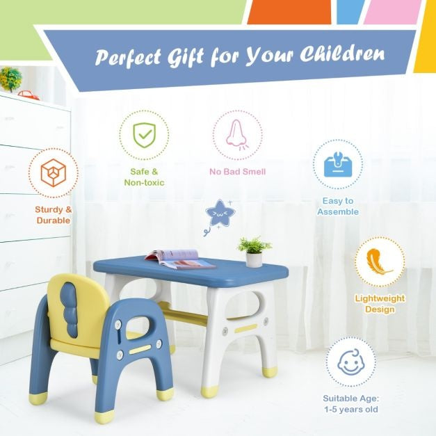Coast Kindertisch mit Stuhlset - Kinder zwischen 1 und 5 Jahren - blau/gelb/weiß