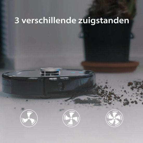 Blaupunkt Bluebot XTREME - Staubsaugerroboter mit Wischfunktion - 3000Pa Saugleistung - Lasernavigation - App- und Sprachsteuerung