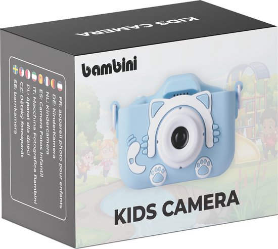 Bambini Kinderkamera - Digitalkamera für Kinder - Digitalkamera - Kinderkamera - 1080P HD - Blau