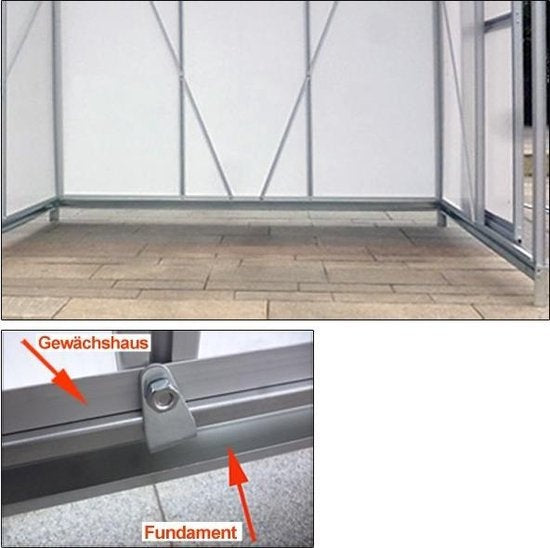 Gardebruk Aluminium Gewächshaus 7,6 mÂ¬â‰¥ mit Fundament
