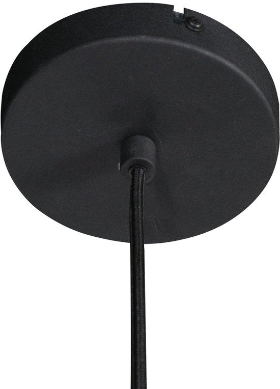 Anne Lighting – Hängeleuchte – Sable – schwarz – Leinen und Metall – Ø 60 cm – E27 – 4193ZW